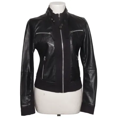 Veste en cuir (Noir) de Sempre Coton, Élasthane, Cuir, Polyester