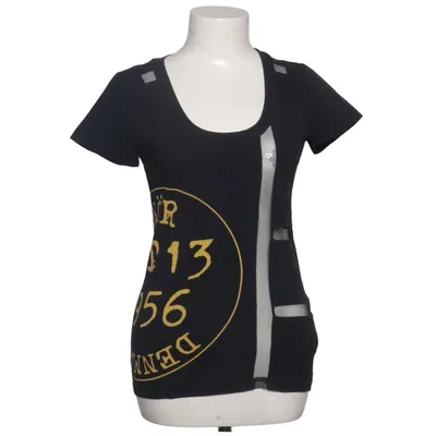 T-shirt (Sort, Gul) fra Nör Bomuld, Elastan, Polyester