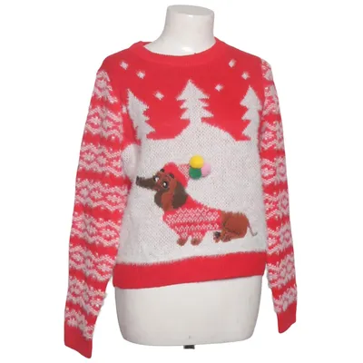 Weihnachtspullover (Rot, Weiß, Braun) von Vero Moda Acryl, Polyamid