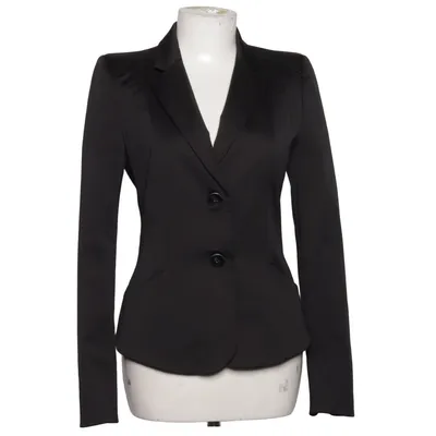 Blazer (Black) from Mango Moments Cotton, Elastane, Polyester