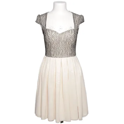 Cocktail dress (Beige, Black) from Chi Chi London Elastane, Polyamide, Polyester
