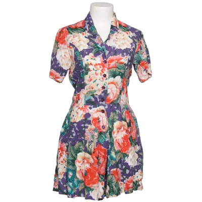 Skjortekjole (Lilla, Rød, Flerfarvet) Viscose