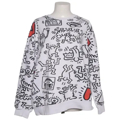 Sweatshirt (Weiß, Schwarz, Rot) von Keith Haring