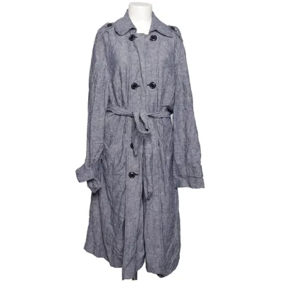 Trenchcoat (Grå, Blå) fra Selection by Ulla Popken Linned, Viscose