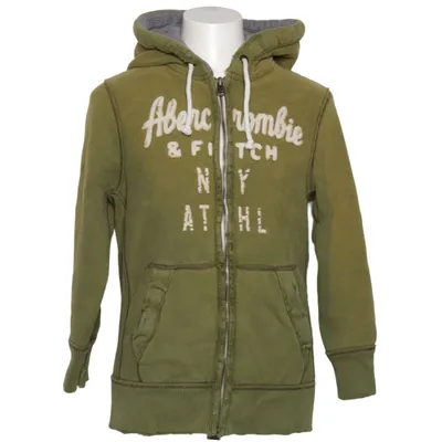 Huvtröja (Grön, Grå) från Abercrombie & Fitch Bomull, Polyester