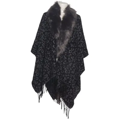 Poncho (Gray, Black) from Rino & Pelle Acrylic, Polyester