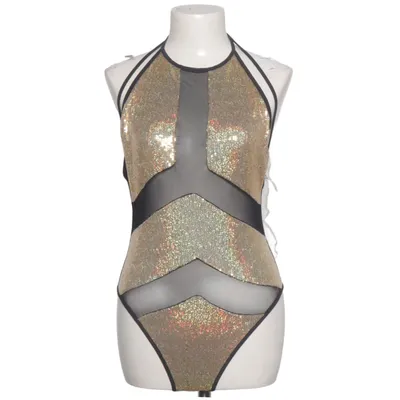 Swimsuit (Gold, Black) from Jaded London Elastane, Polyamide, Polyester