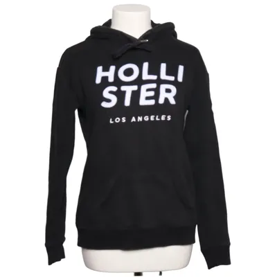 Hoodie (Black) from Hollister Cotton, Polyester