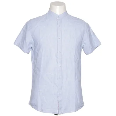 Korte mouwen shirt (Blauw) van Indigo Katoen, Linnen