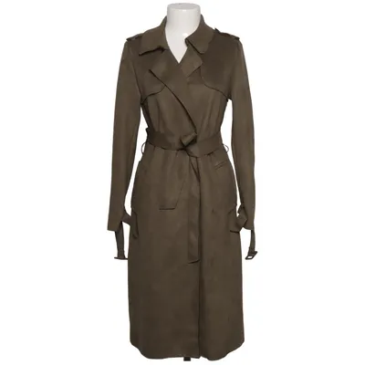 Trench coat (Green) from Zara Basic Outerwear Elastane, Polyester