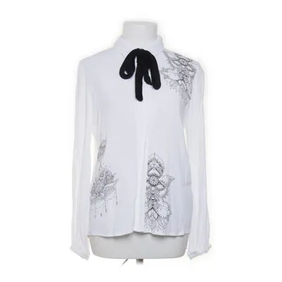 Sløjfebluse (Hvid, Sort) fra Desigual Viscose