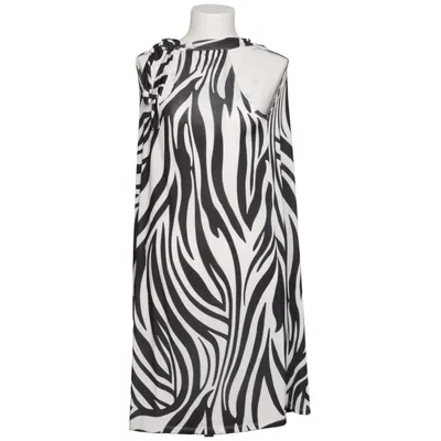 Halterneck dress (Black, White)
