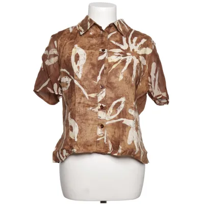 Short sleeve shirt (Brown, Beige) from Mariella Burani Linen, Viscose