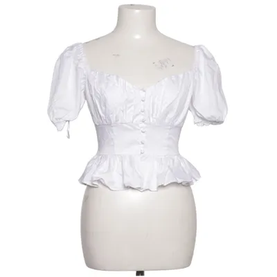 Blouse (White) from Guess Cotton, Elastane