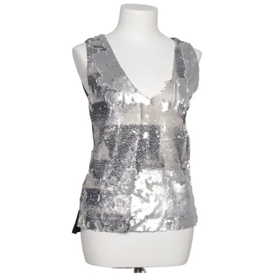 Topp (Silverfärgad, Svart) från Mango Bomull, Modal, Polyester