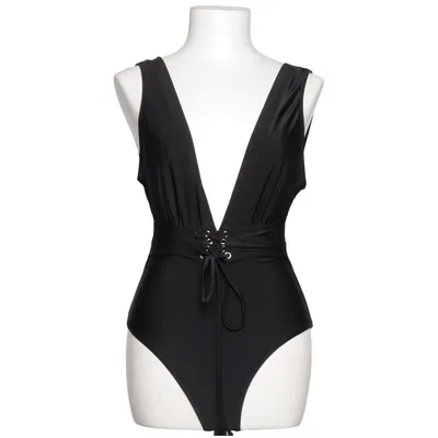 Maillot de bain une pièce (Noir) de Wolf & Whistle Élasthane, Polyester