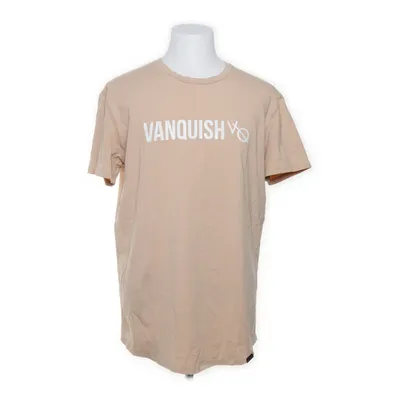 T-shirt (Beige) from Vanquish Fitness Cotton, Elastane