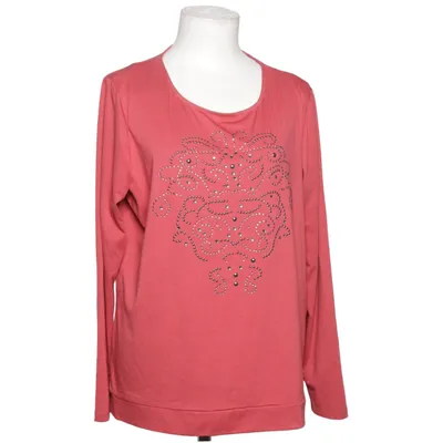 Langærmet t-shirt (Rød) fra Charles Vögele Elastan, Polyester, Viscose