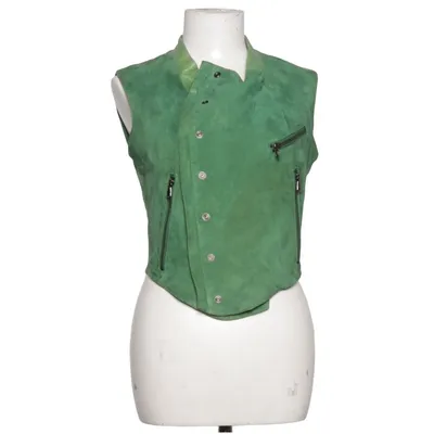 Leren vest (Groen) van Diesel Katoen, Leer