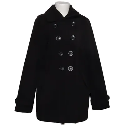 Pea coat (Black) from Okay Elastane, Polyester, Viscose