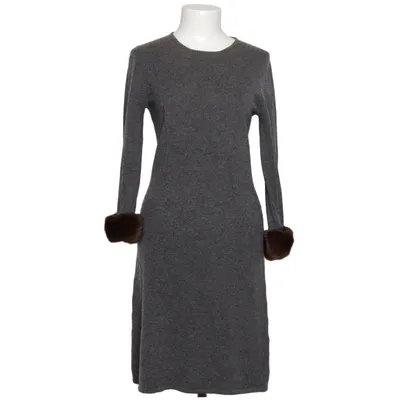 Klänning (Grå, Brun) från Don Gildonna Kashmir, Merinoull, Minkpäls