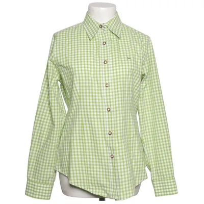 Shirt (Green, White) from Os Trachten Cotton, Polyester
