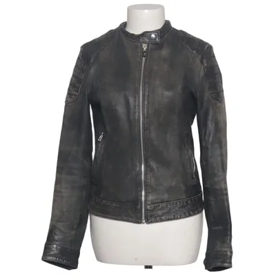 Leren jack (Biker 128) van Goosecraft Katoen, Leer, Polyester