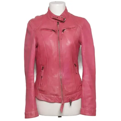 Leather jacket (Pink) from Oakwood Cotton, Leather, Polyester