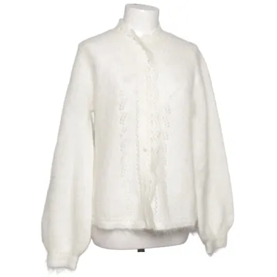 Cardigan (Hvid) fra La Maille Sézane Elastan, Merinould, Mohair, Polyamid