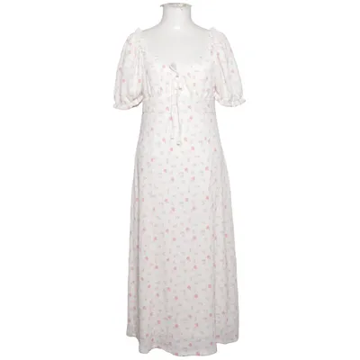 Långklänning (Vit, Rosa) från Gina Tricot Elastan, Återvunnen polyester