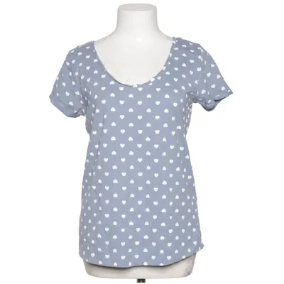T-shirt (Blå, Hvid) fra Essentials Bomuld, Polyester