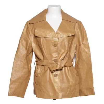 Läderjacka (Beige) från Sarah Kern Skinn, Polyester