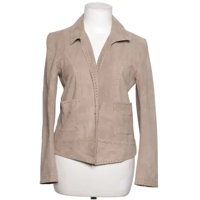 Læderjakke (Beige) fra Schyia Læder