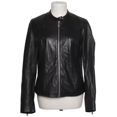 Läderjacka (Svart) från Bogner Jeans Bomull, Skinn, Polyester