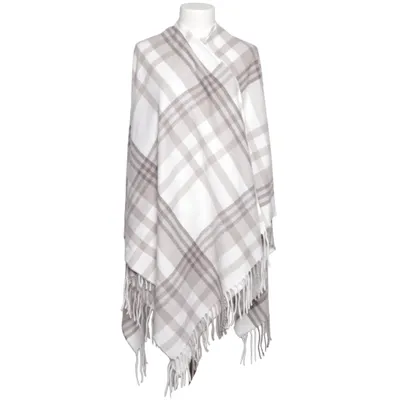 Shawl (Gray, White) from Hüftgold Polyester, Viscose