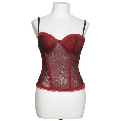 Corset (Black, Red) from H&M Elastane, Polyamide