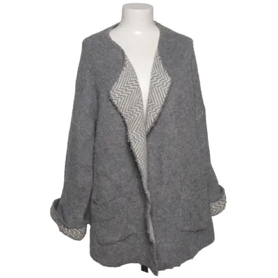 Cardigan (Gray, White) from Vida Acrylic, Polyamide, Viscose, Wool