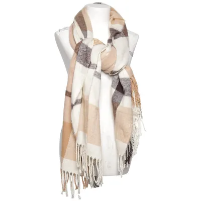 Schal (Beige, Weiß, Schwarz) von Primark Cares Acryl, Polyester