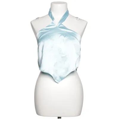 Halter neck top (Blue) from ASOS Design Elastane, Polyester