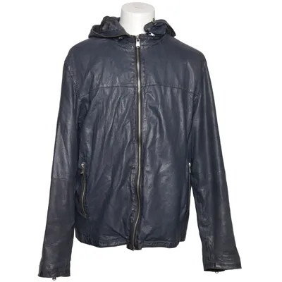 Leather jacket (Blue) from Emilio Adani