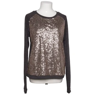 Pull-over (Grijs gemêleerde sweater met rosé-kleurige pailletten) de Mooia Acrylique, Polyester, Viscose