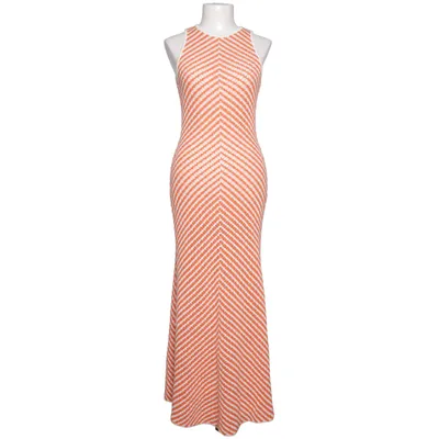 Maxikjole (Orange, Hvid) fra Zara Bomuld