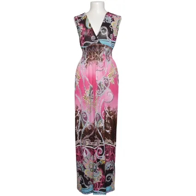 Maxi dress (Pink, Black, Multicolored) from Sacred Threads Viscose