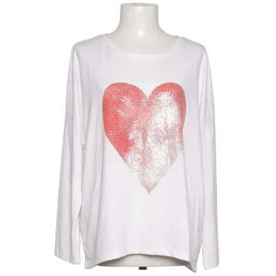 T-shirt à manches longues (Blanc, Rouge) de Decay Élasthane, Polyester, Viscose