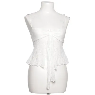Crop top (Vit) från Bershka Elastan, Polyester