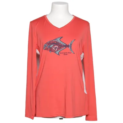 Long sleeve T-shirt (Orange, White, Multicolored) from ISHWAR