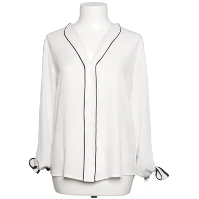 Blouse (White, Black) from 123 Paris Elastane, Polyester, Viscose