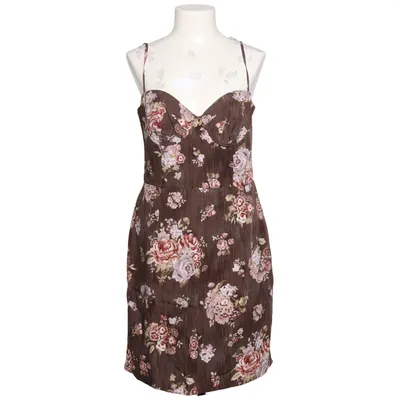 Klänning (Brun, Flerfärgad) från H&M x Brock Collection Linne, Lyocell, Polyester