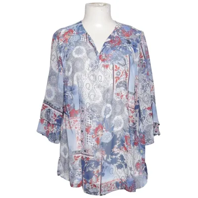 Blouse (Blue, White, Red) from Navigazione Elastane, Polyester, Viscose