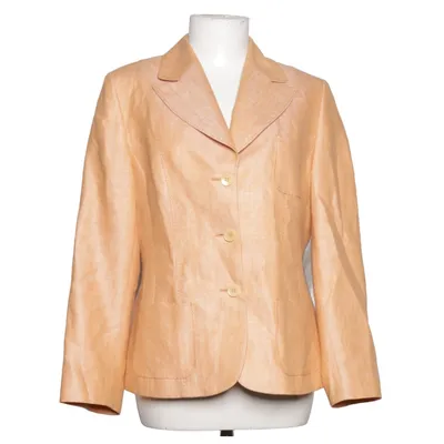 Blazer (Beige) van Gaddi's Acetaat, Linnen, Zijde, Wol